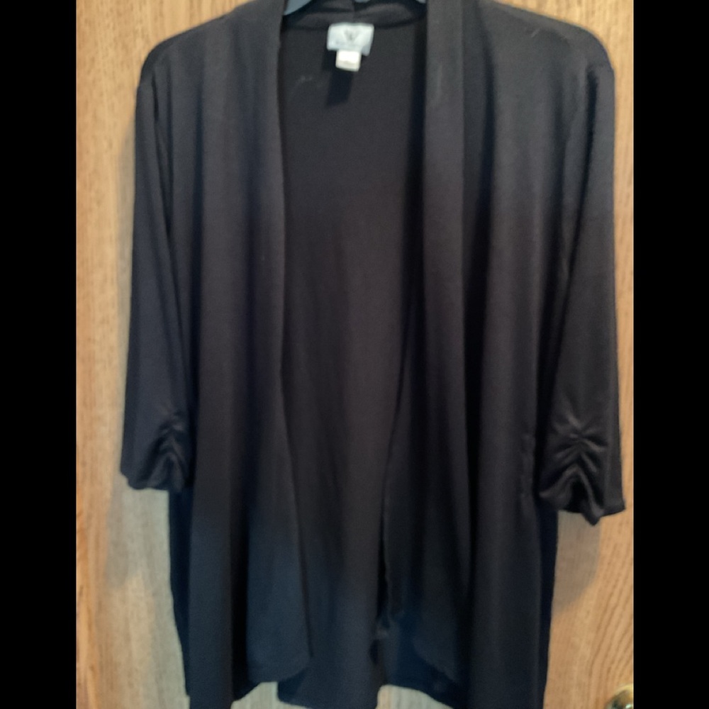 Black short sleeve cardigan/ cover